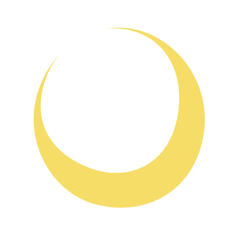 青バラと宇宙を表現した月のイラスト